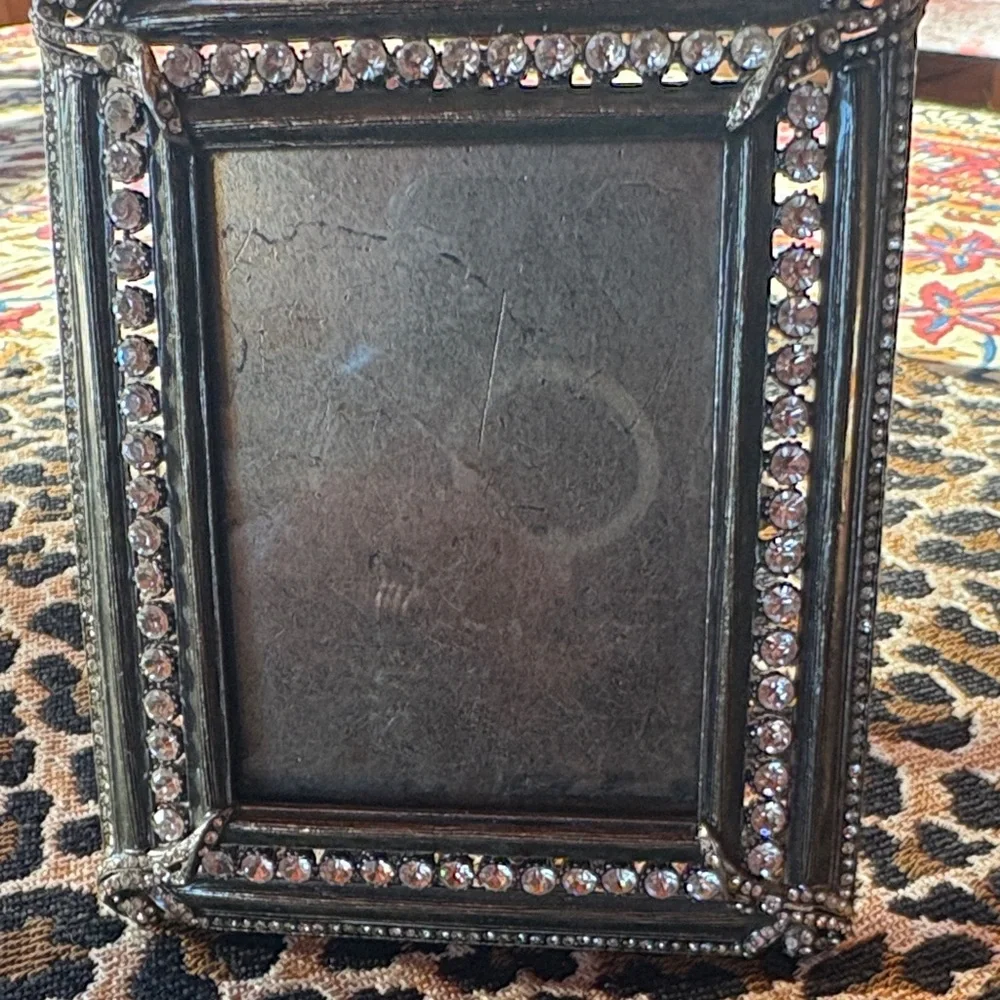 Jay Strongwater Crystal-Accented Pewter Frame